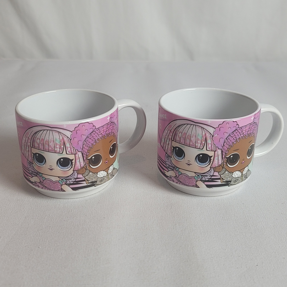 LOL Surprise Galerie Coffee Mug Tea Cup Doll Characters Set of 2 Mugs